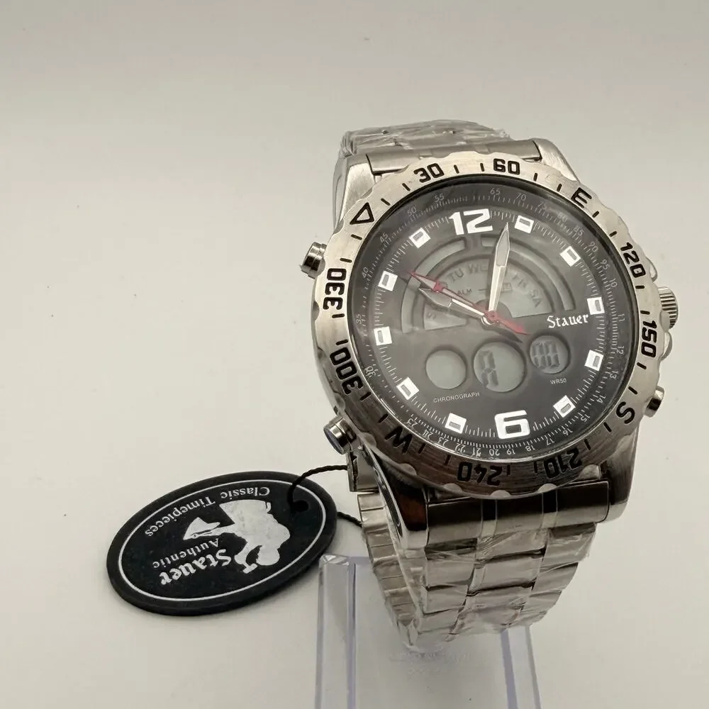 Stauer Compendium Hybrid Chronograph Watch - Oversized Sporty Timepiece